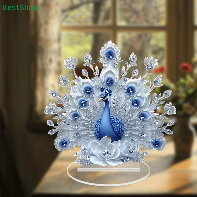 ★★★Acrylic Peacock Figure Stand Desktop Decoration Ornaments Home Decorations