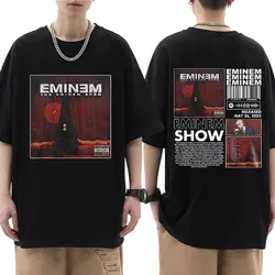 Rapper The Eminem Show Album Double Sided Print T Shirt Men Hip Hop Oversized T-shirts Male Vintage Style Streetwear Tees Summer