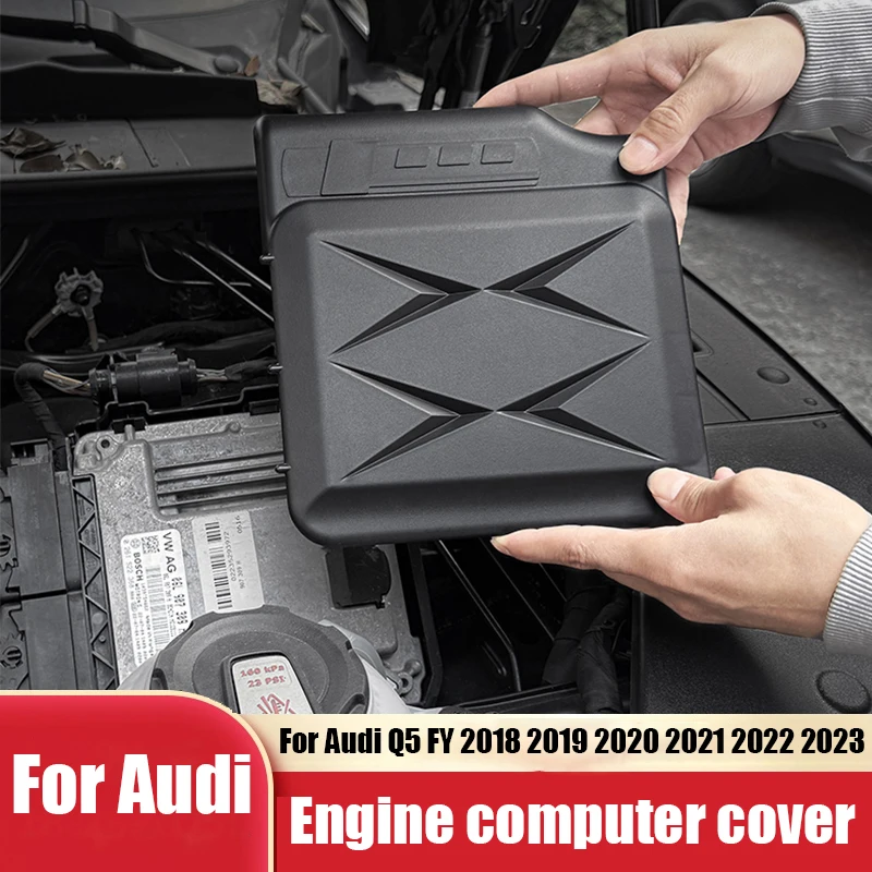 

For Audi Q5 FY 2018 2019 2020 2021 2022 2023 Car engine computer protection cover ABS material interior protective component