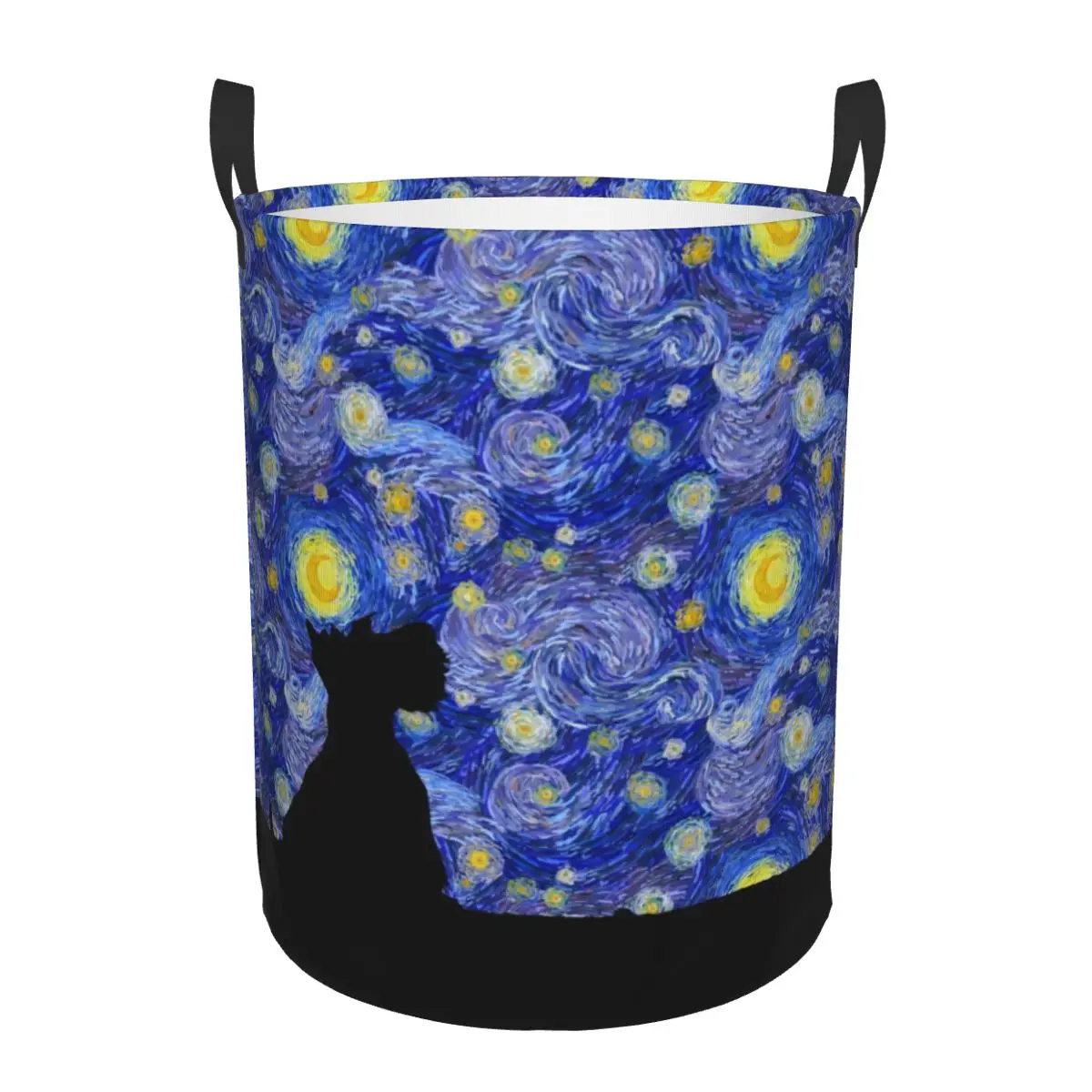 Scottish Terrier Van Gogh Laundry Hamper Large Storage Basket Scottie Aesthetic Art Dog Kids Nursery Toy Organizer