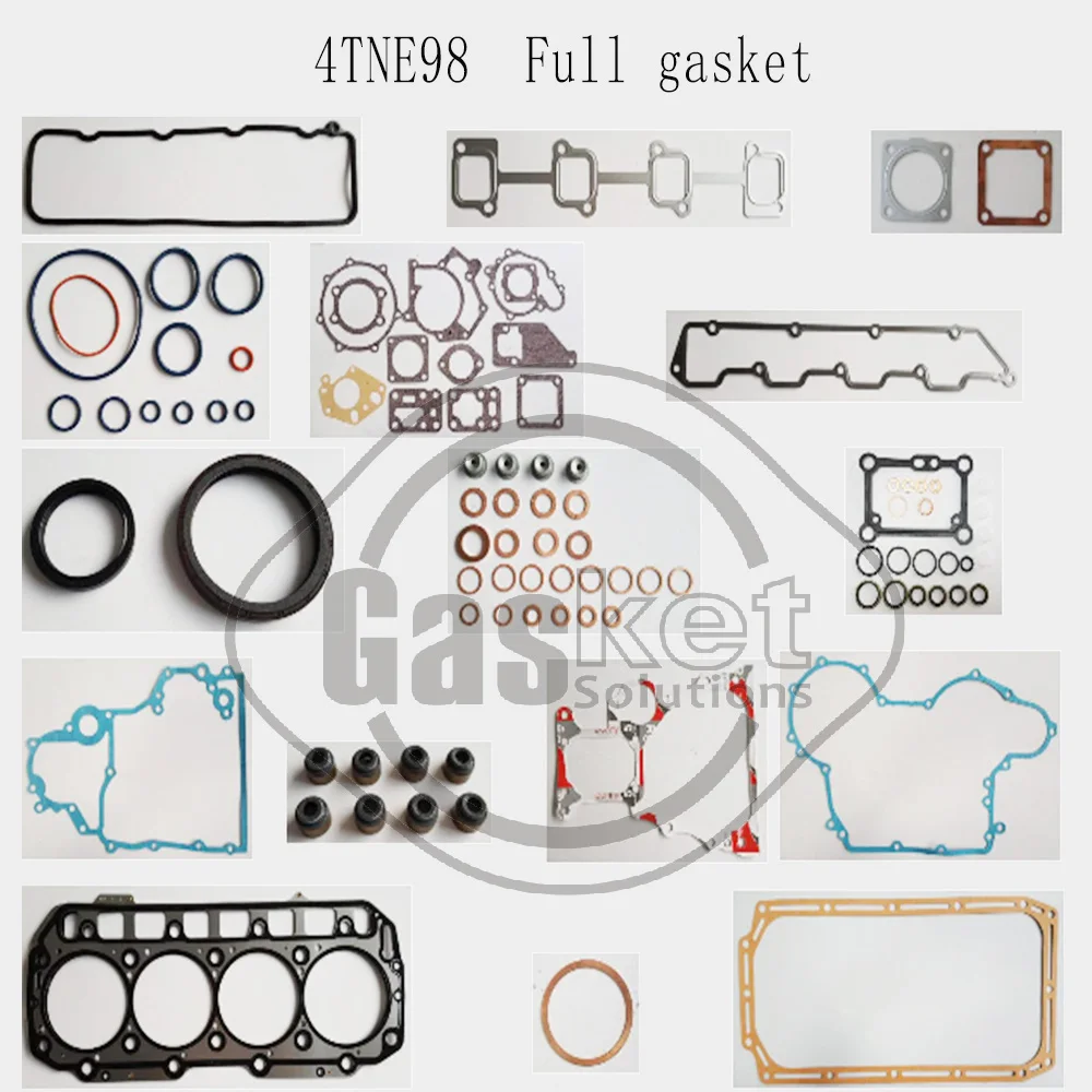 

Engine 4TNE98 full gasket set for Yanma excavator 4D98E-1 4TNE98T ENGINE FULL GASKET KIT with cylinder head gasket