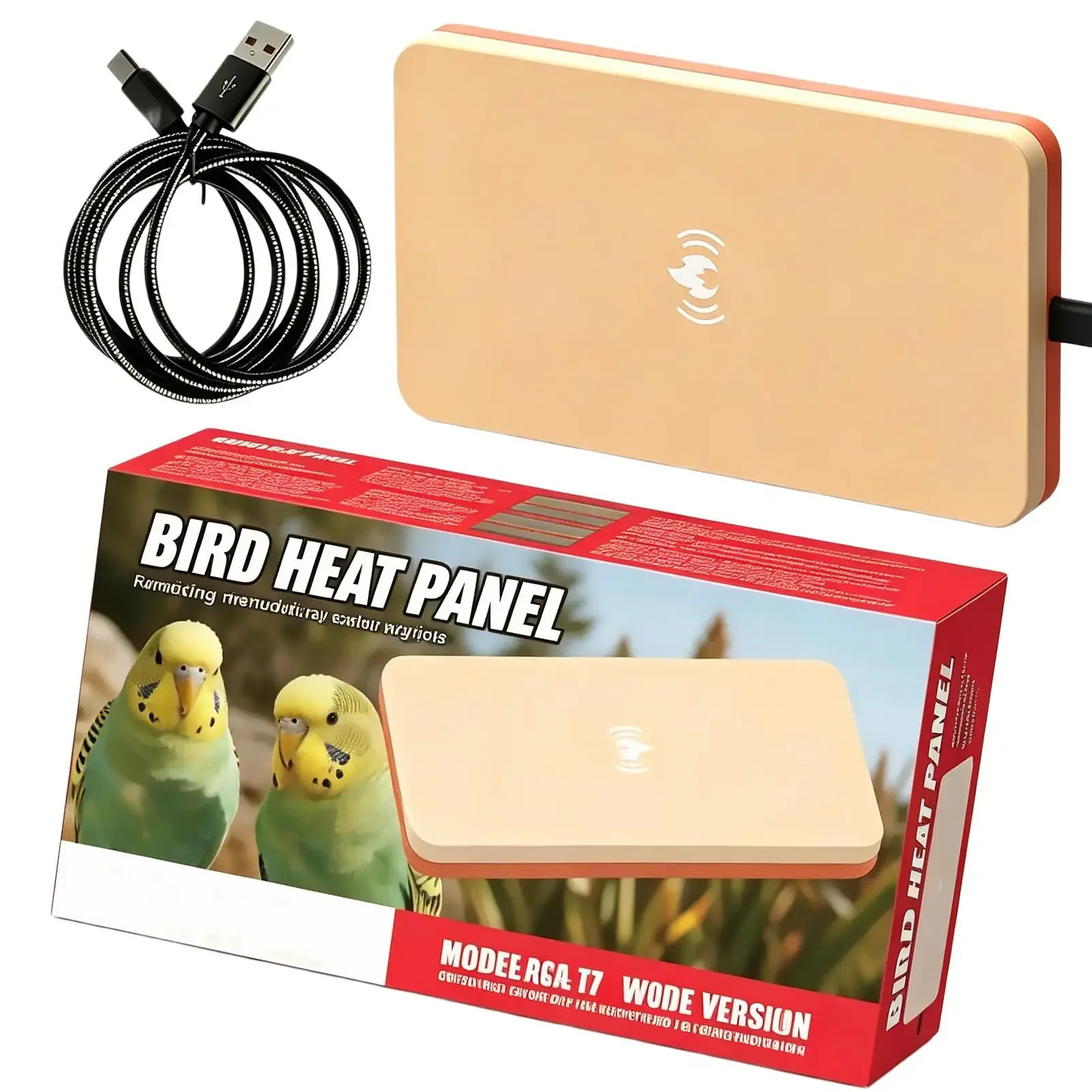 Heater Bird 18x10cm USB Plug Warmer Board 5W Silent Parrot With 1.5 Meter Cable For Parakeet Finch Lovebird Bath New
