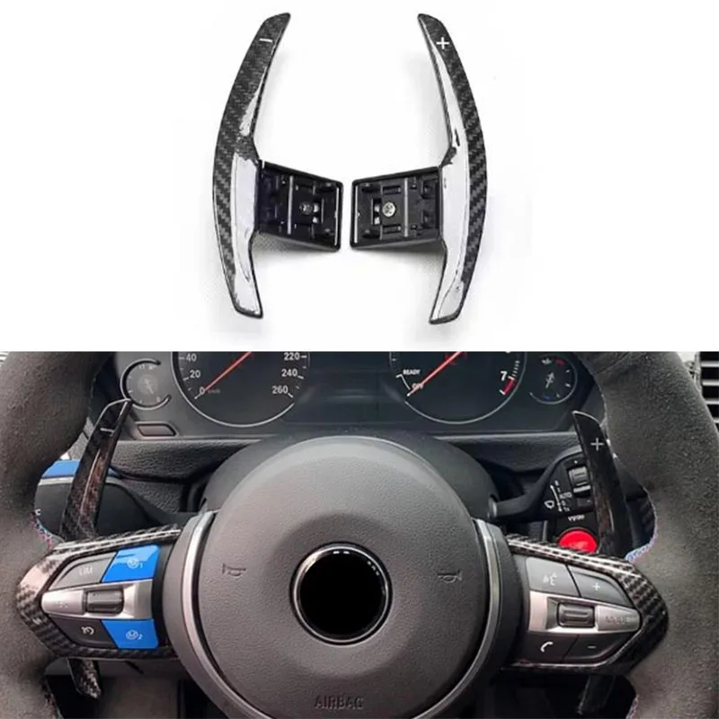 

Dry Carbon Fiber Shifter Paddles For BMW F20 F30 F32 F33 F10 F87 M2 F80 F82 F83 M4 M5 Interior Steering Wheel Extension Shifters