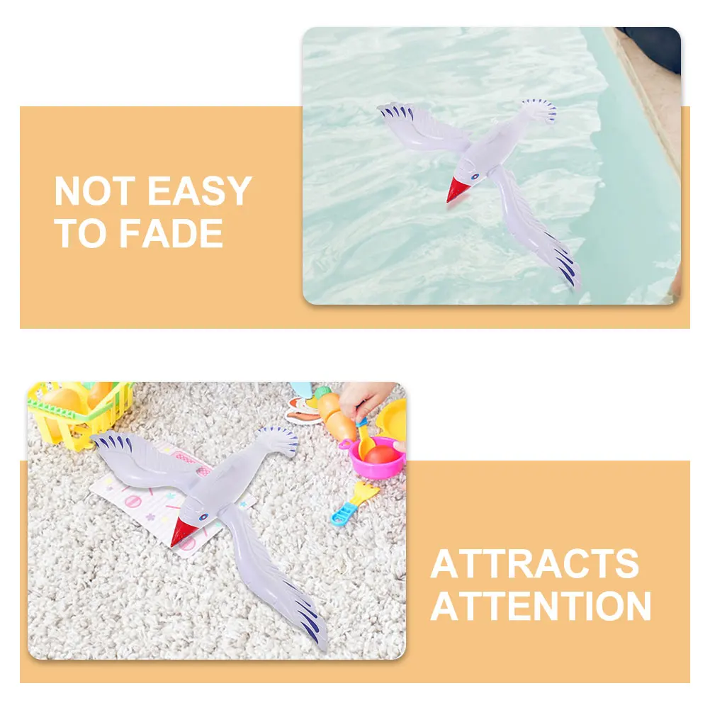 4 Uds. De piscina con forma de gaviota para niños, decoración para fiesta en la playa, juegos de piscina flotantes, decoraciones de piscinas inflables grandes para pájaros para niños
