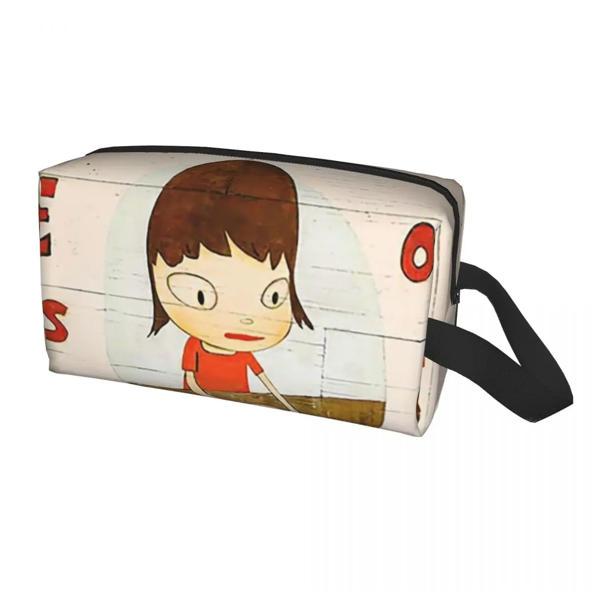 Fashion Japanese Cartoon Manga Yoshitomo Nara Travel Toiletry Bag Women Makeup Cosmetic Organizer Beauty Storage Dopp Kit - view 6