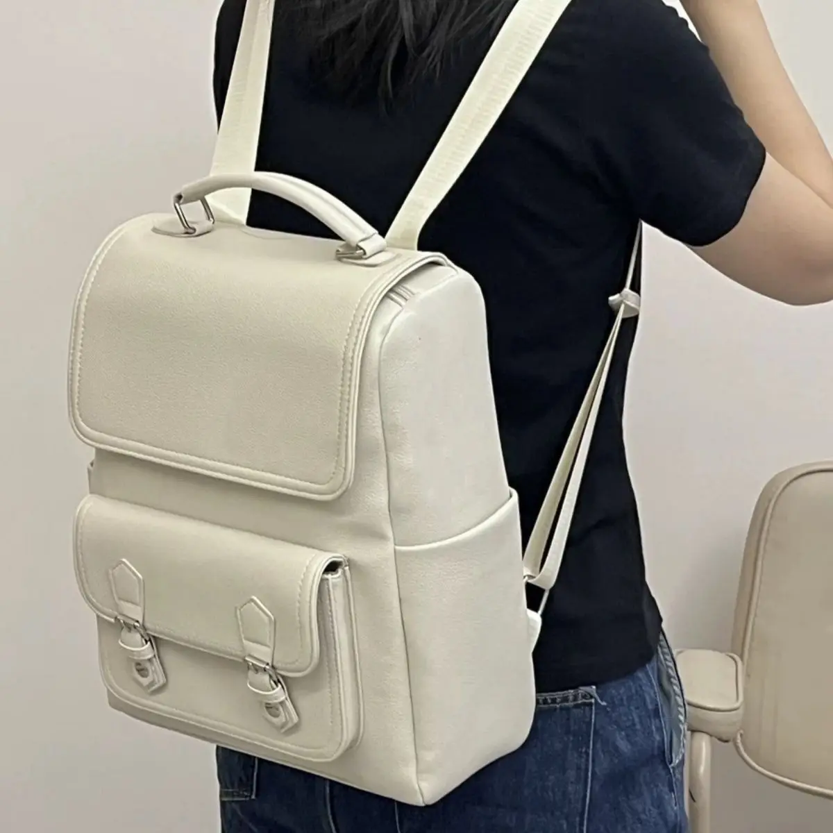 بلون بسيط حقيبة لابتوب محمولة باليد المرأة ماك بوك اير برو 13 14 15.6 16 بوصة حقيبة دفتر اليومية دائم حقيبة ظهر الطالب 2025