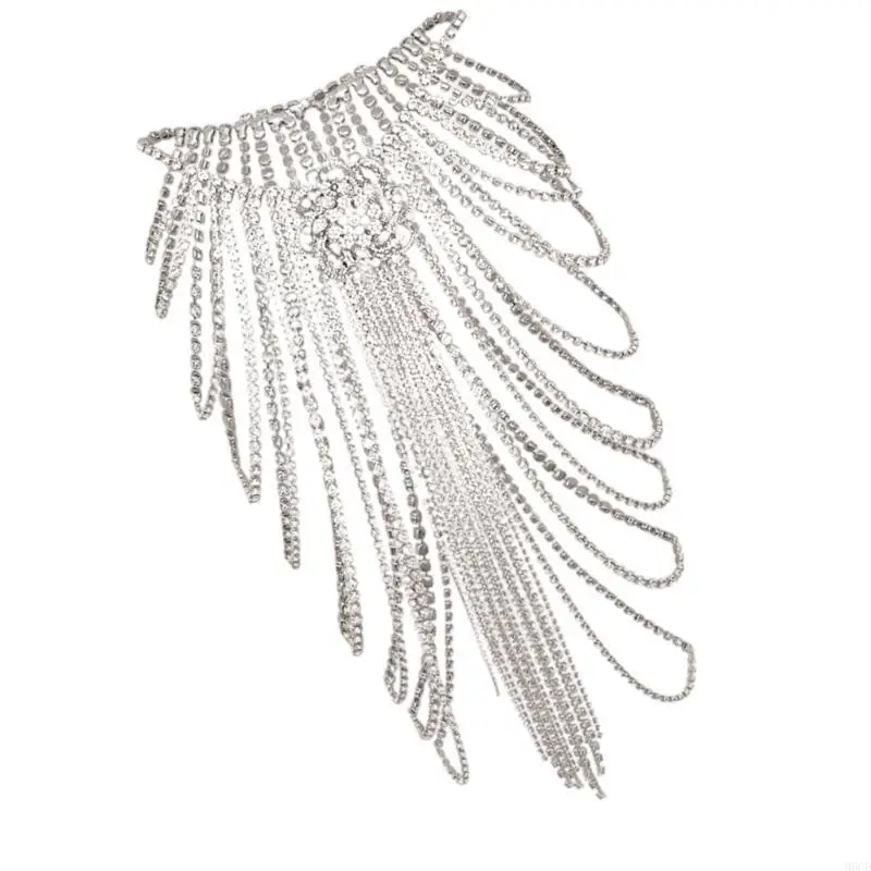 سلسلة أحجار الراين الجمالية M6CD للنساء سلسلة الخصر سلسلة البطن سلسلة خصر أنيقة لحفلات الرقص والرقص