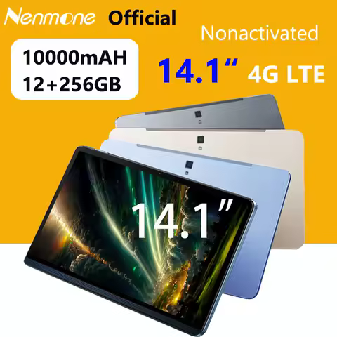 Global Version 14.1 Inch 1920x1080 Korean Big Screen Tablet PC 4G LET 8+16MP 12+256GB 5G WiFi 2 IN 1 14inch Tablets Android 14