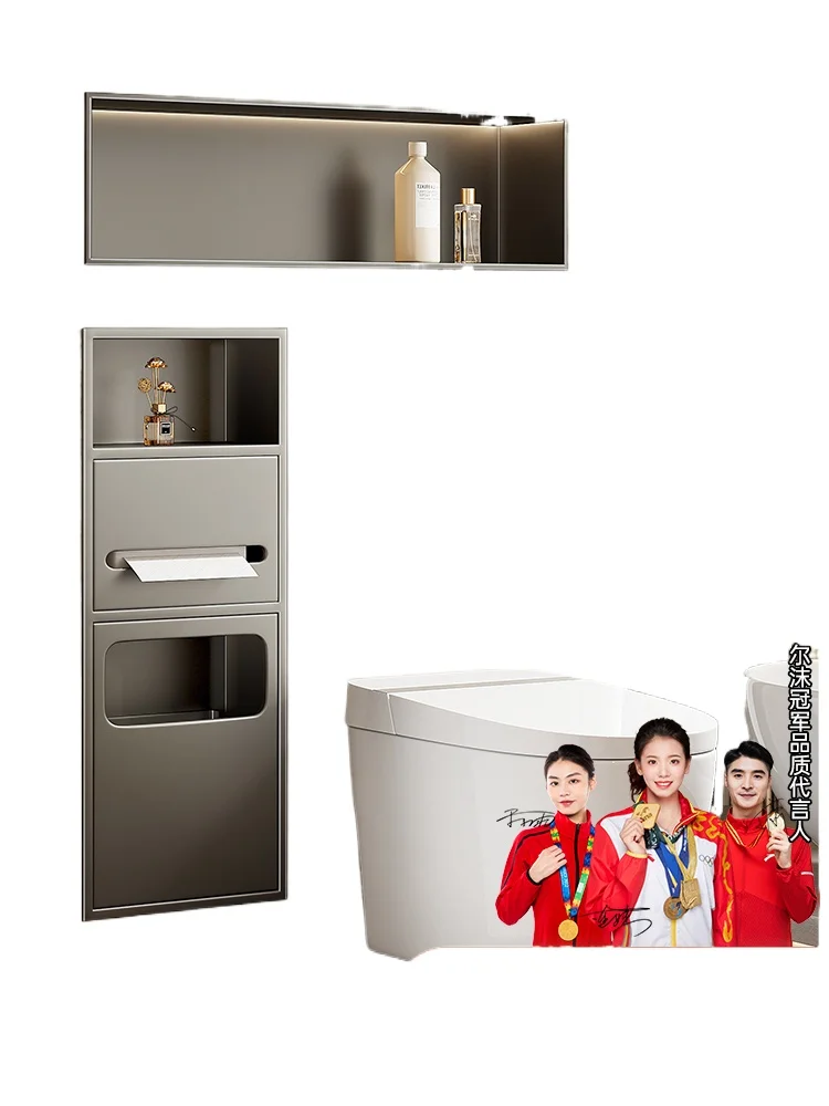 Toilet Niche Recessed Toilet Trash Can Shelf Bathroom