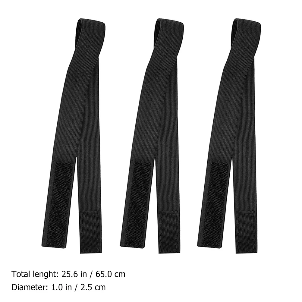 3 قطع من أغطية الرأس المرنة ذات الشريط الثابت باللون الأسود القابلة للتنفس والمتينة وغير القابلة للانزلاق وخفيفة الوزن للنساء #5