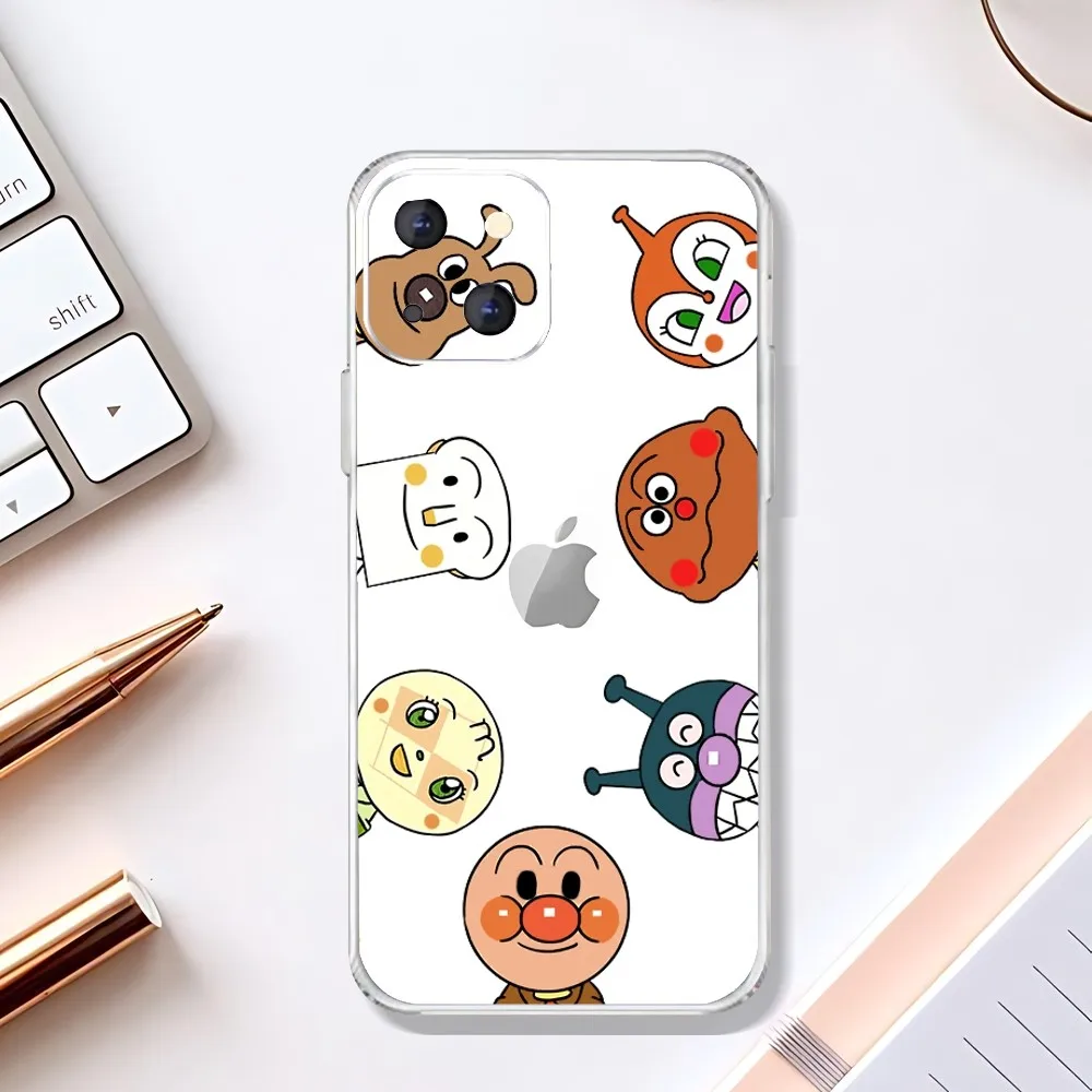 Fashion A-Anpanman B-Bread Phone Case For Iphone 15 11 13 14 Pro Max 7 8 Plus X Xr Xs Max Se2020 12mini Transparent Cover