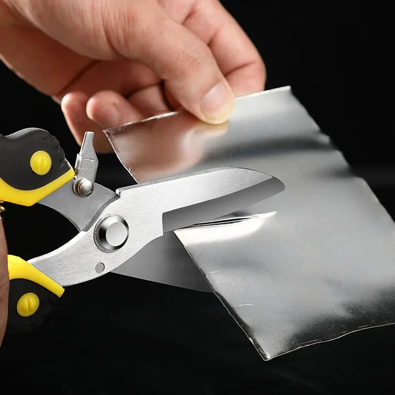 WXCOO Multi-purpose Iron Shears Sharp Metal Cutting Scissors Stainless Steel Iron Shears for Cutting Iron Sheet Wire Mesh