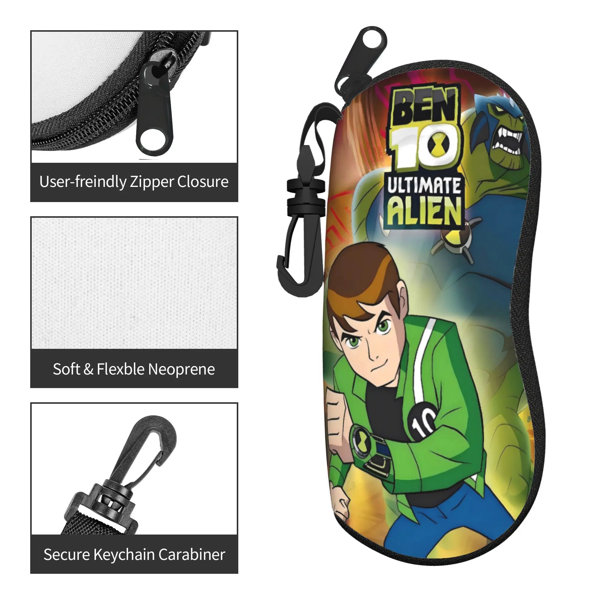 Ben 10 Omnitrix Glasses Case  Key Chain Sunglasses Pouch Unisex Pocket Eyeglass Cases Cover Fashion Eyewear Organizer - view 3