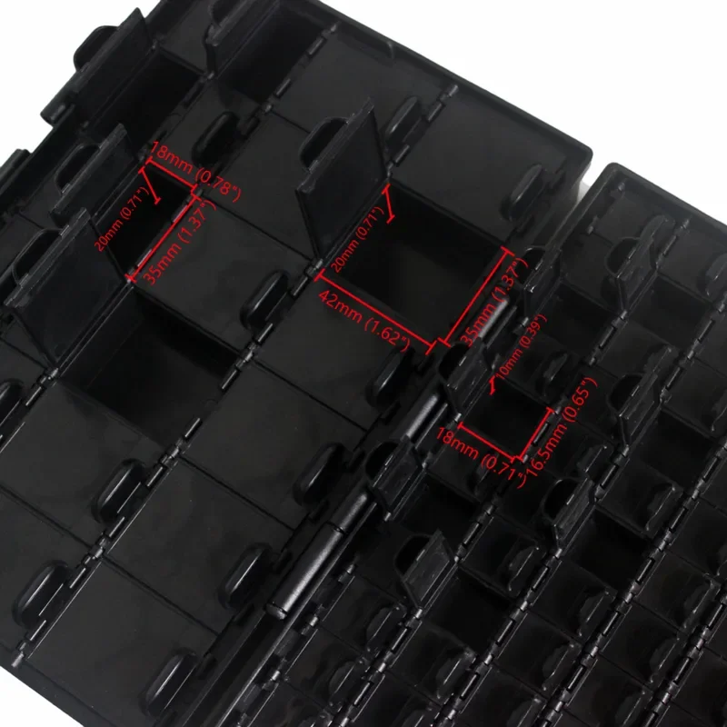 AideTek Box Organized anti-static ESD safe enclosure SMD SMT IC diode parts organizer transistor plastic toolbox black BOXALL96A