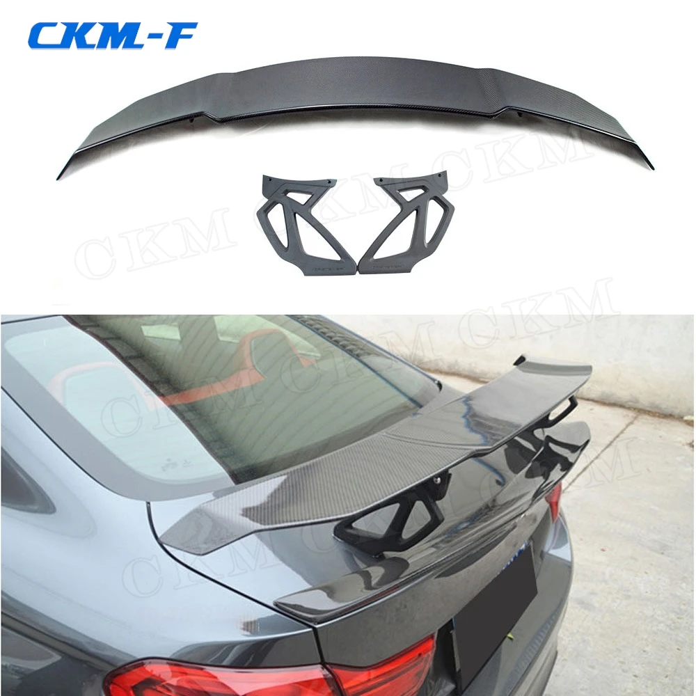 

Carbon fiber Rear Spoiler Tail Trunk Lip Wing Decoration For BMW F82 F80 M3 M4 M5 M6 Sedan Universal Car V Style GTS Spoiler