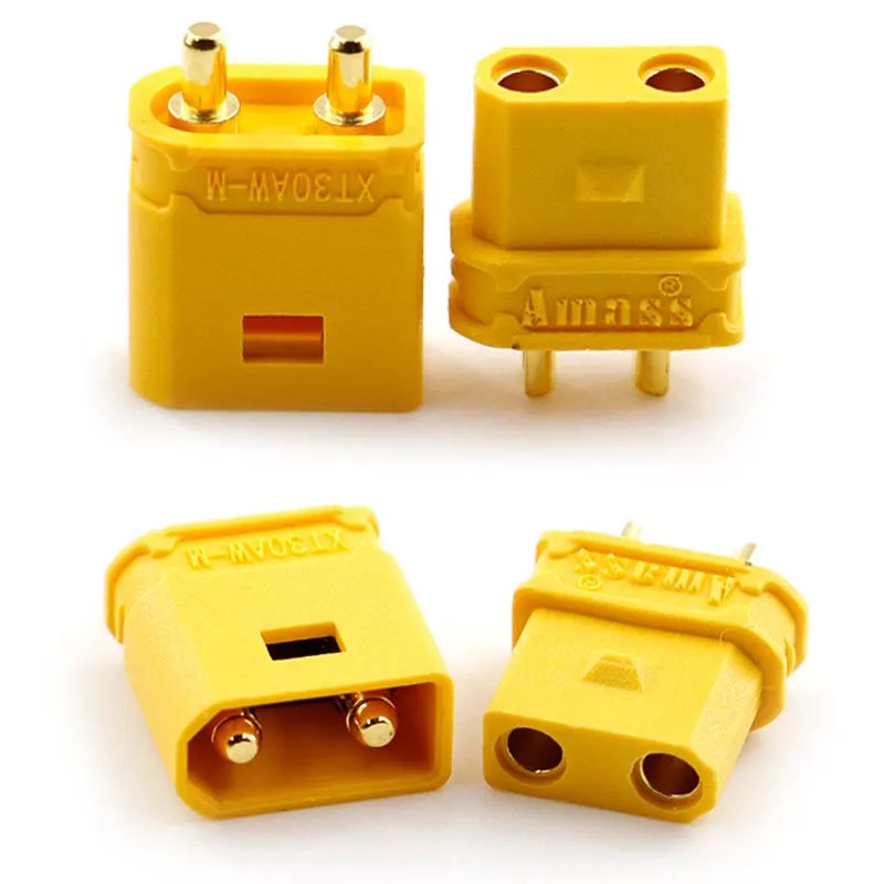 5PCS Amass XT30 Series XT30AW‑M Male XT30UW‑F Female Waterproof Lock‑Latch High‑Current Power Connector Plug