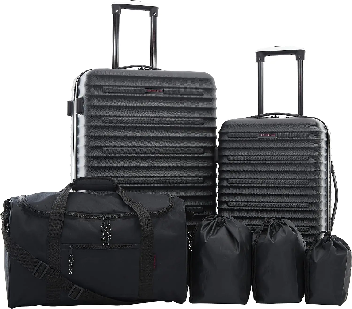 

6-Piece Orion Luggage and Travel Accessories Set in Black, Perfect for Travelers
