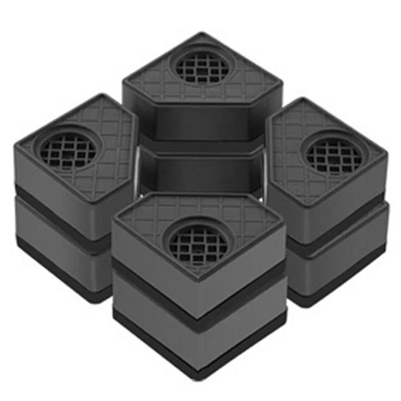 Anti Vibration Pads for Washing Machine Washer Dryer Pedestals Wearing Square Rubber Foot Pads Pedestals Double-Deck