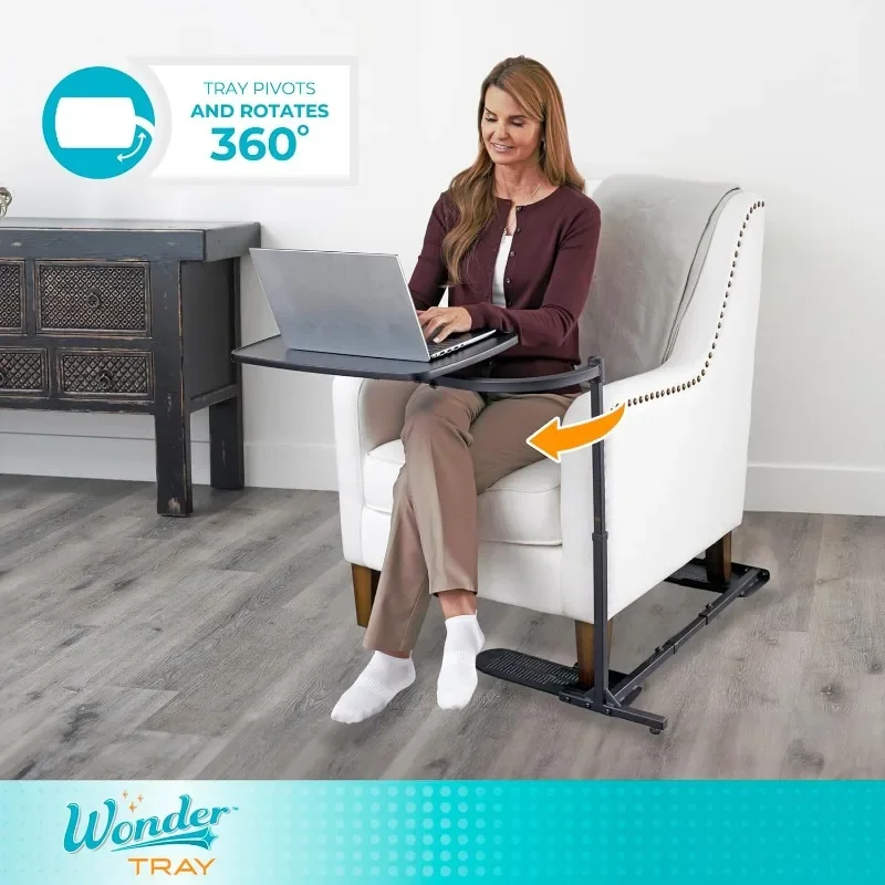 Wonder Tray, Adjustable Swivel TV Tray Table, Large Laptop Desk, Couch Desk, Side Tables & Gaming Desk, Portable Tray