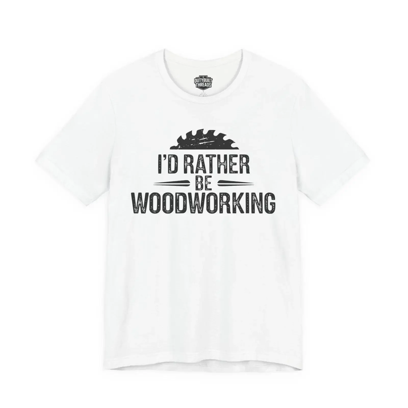 I'd Rather Be Woodworking Saw Blade T Shirt Carpenter Woodworker Carpentry Wood Shop Casual vintage Washed fashion Versatile