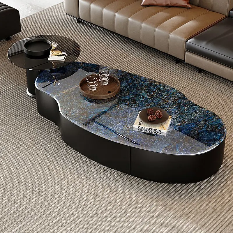 CZ mango modern slate oval coffee table simple combination advanced living room home