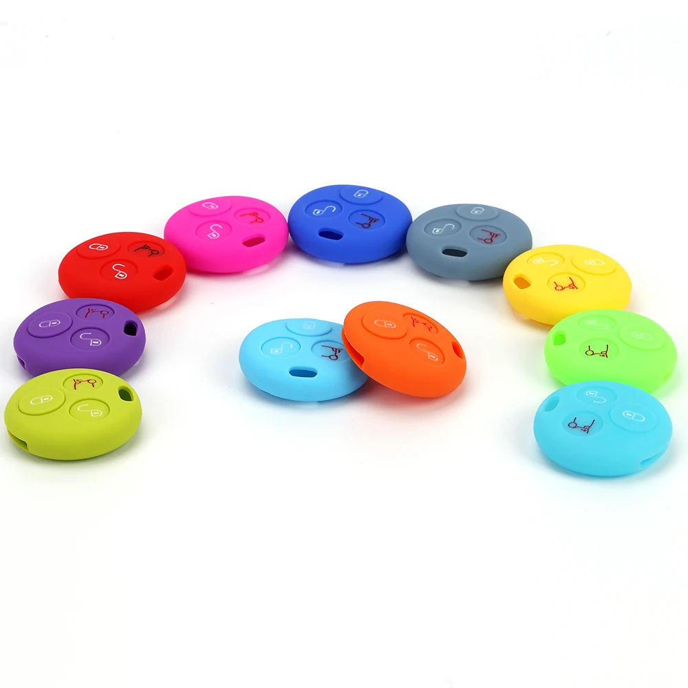3 Buttons Silicone Remote Key Shell Fob Car Case For Mercedes Benz SMART Fortwo 450 Forfour Roadster City-Coupe Car Styling