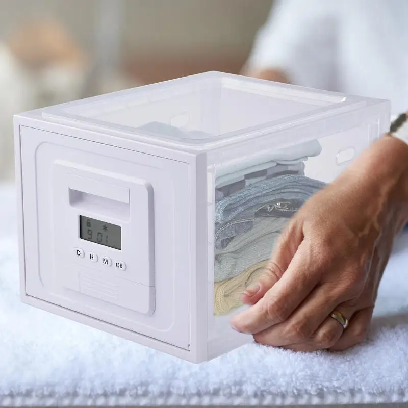 Digital Lock Box for Safe Medication Compact and Hygienic Transparent Box for Food, Drugs and Home Safety Childproof Storage Bin