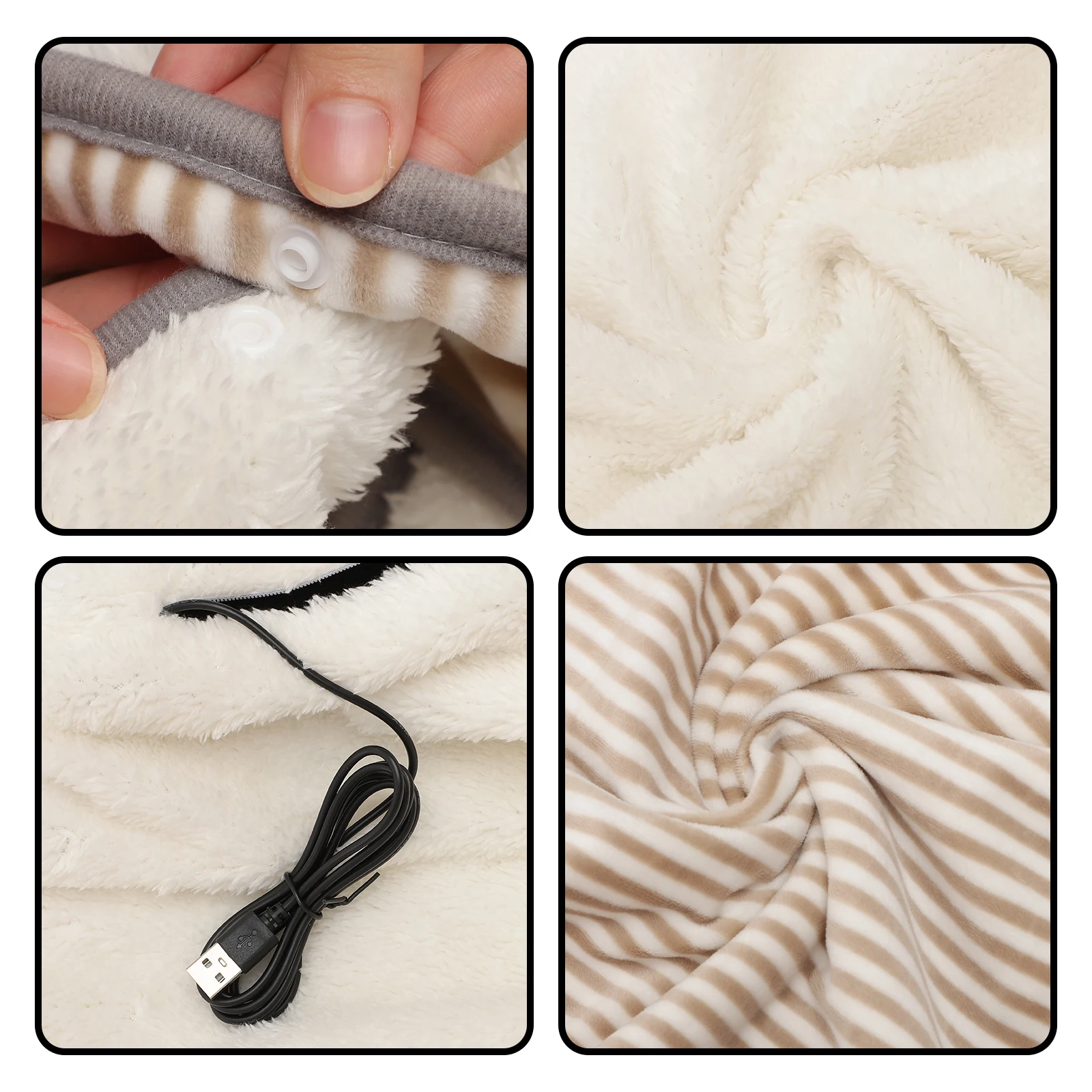 

Electric Heated Blanket Fast Heating Warm For Bedroom Office Sofa Usb Powered Safe Winter Gift Electric Blanket