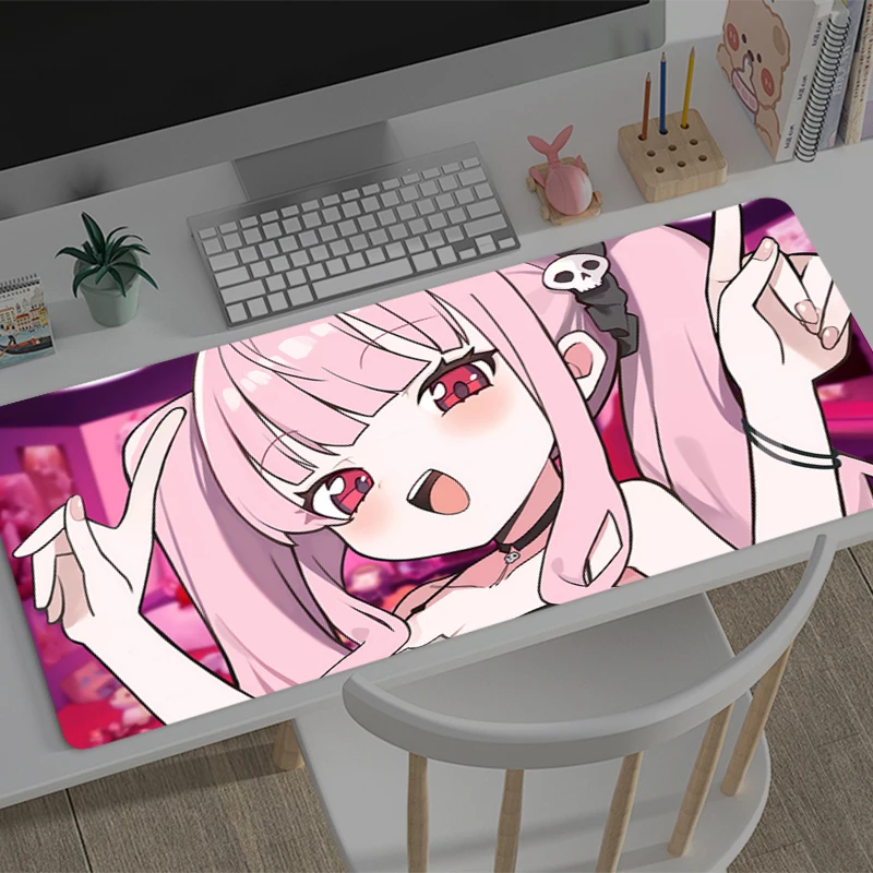 

Mousepad Hololive Mori Calliope Office Computer Desk Mat Keyboard Mouse Pad Laptop Cushion big Non-slip Deskpad PC game Mousepad