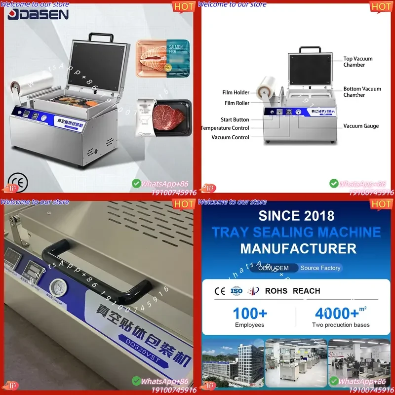 2026 Electric Large Size Cardboard and Plastic Container Food Saver Vacuum Sealing Machine for Food Packaging