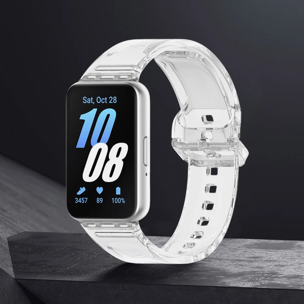 Photo chrome sport gurt sport armband verstellbar tpu ersatz gurt band bequem für samsung galaxy fit 3 SM-R390 band