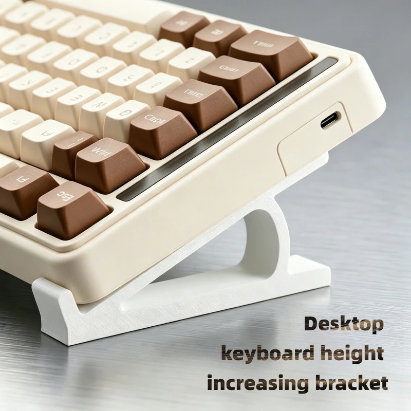 4pcs Ergonomic Keyboard Height Increasing Stand, Anti Slip, Space‑Saving Desktop Organizer for Home‑Office  and Gaming Keyboards