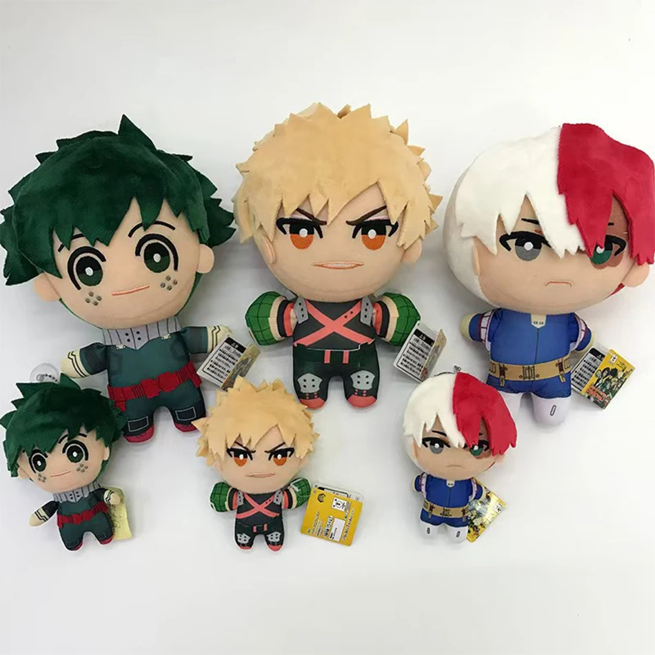 15/23cm Anime My Hero Academia Plush Toys  Cartoon lzuku Midoriya Katsuki Bakugou Shouto  Todoroki Stuffed Dolls Kids Gifts