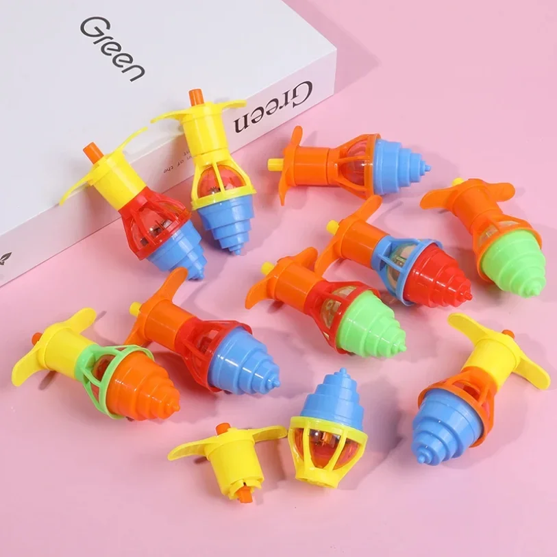20pcs LED Light Up Spinning Tops Glow Rotating Gyro Kids Birthday Party Favors Pinata Filler Toys Boy Girl Christmas Gifts