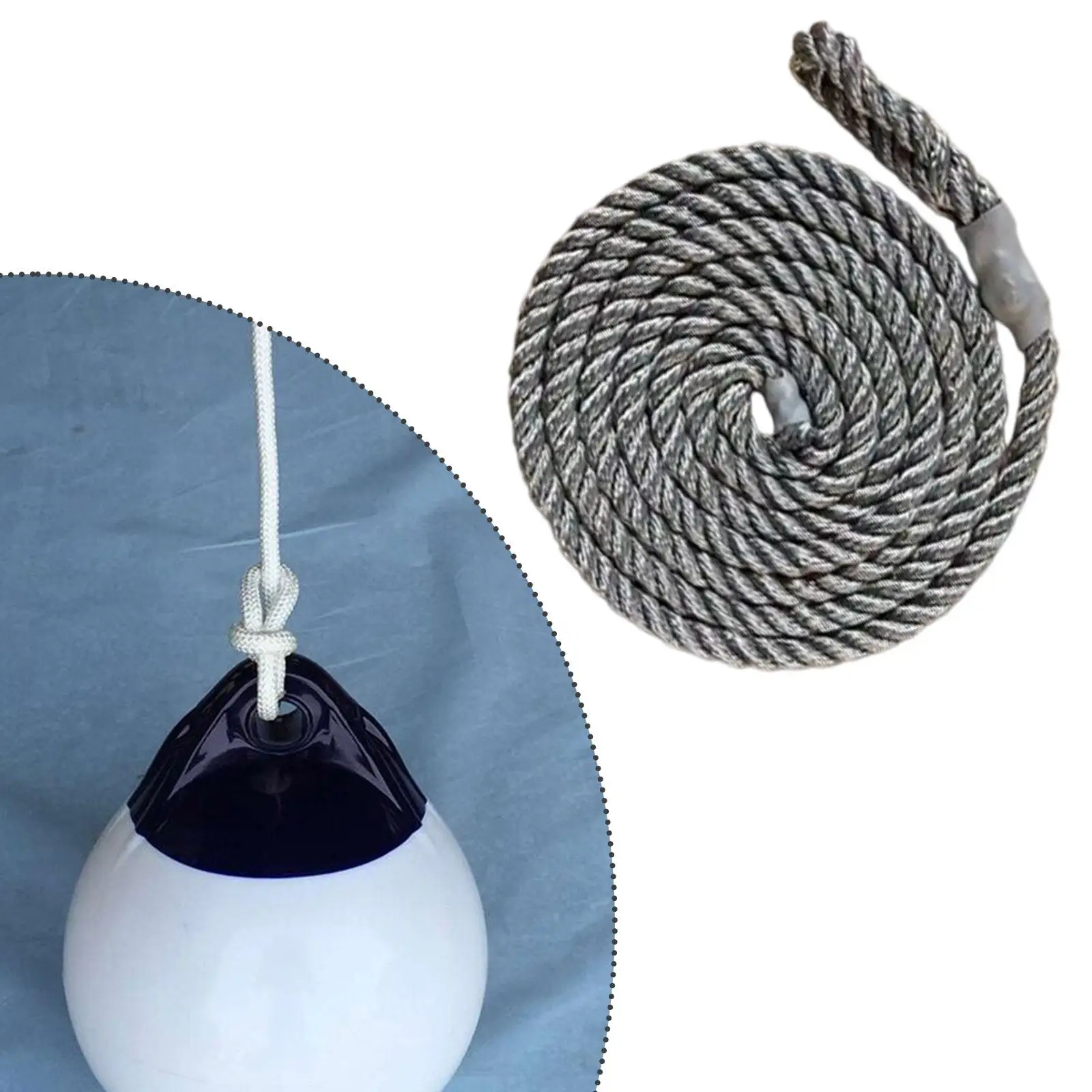 البوليستر قارب الحاجز خط عالية القوة حوض الحاجز الوفير حبل البحرية حبل حماية لرسو السفن قارب اليخوت #1