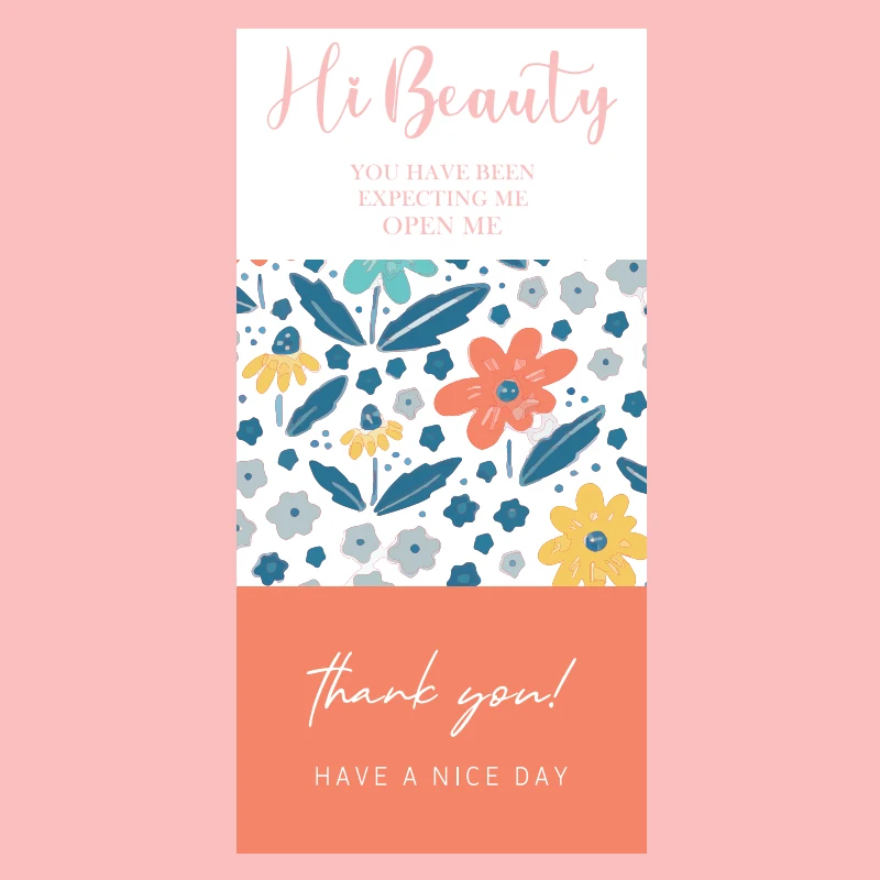 Наклейки с надписью «Thank You», 5 х10 см, 30-50 шт.