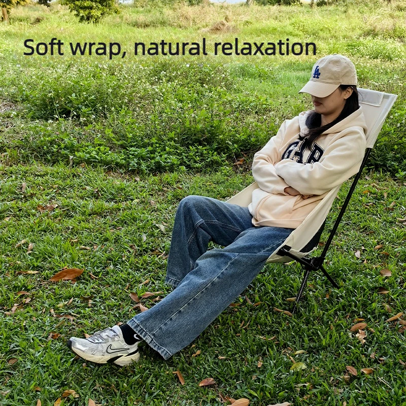 

Ultra-Light, Portable, Foldable Moon Chair, Modern Design, Outdoor High-Back Comfortable Chair, Camping Chair, Fishing Chair, Beach Chair, Travel Chair, Picnic Chair