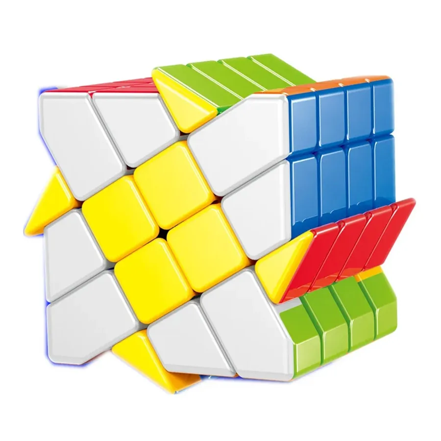 Fanxin Magic Cube 4x4 Pyramid Axis Windmill Zongzi Fisher Stickerless Cubes Educational Puzzle Cubo Magico Toys Gifts For Kids