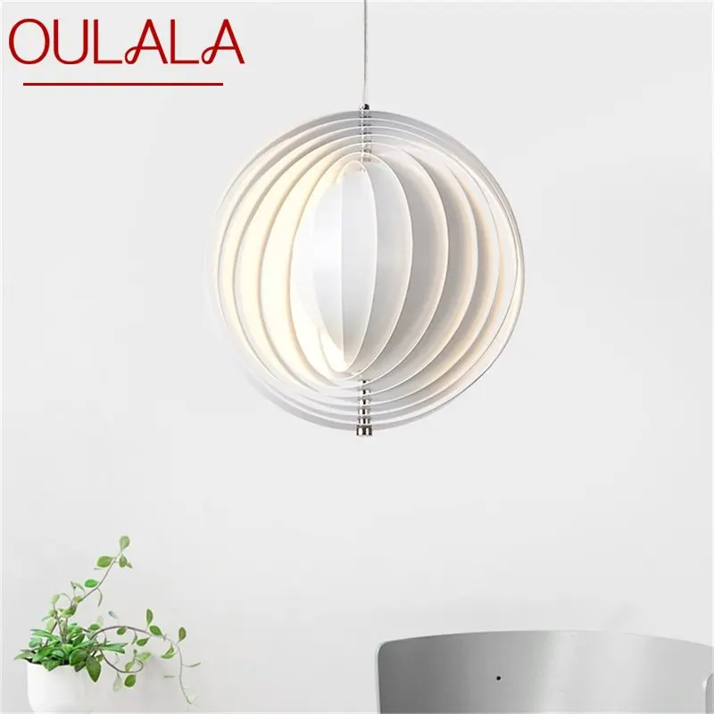 OULALA Pendant Light Modern Creative White LED Lamps Fixtures For Home Decorative Dining Room