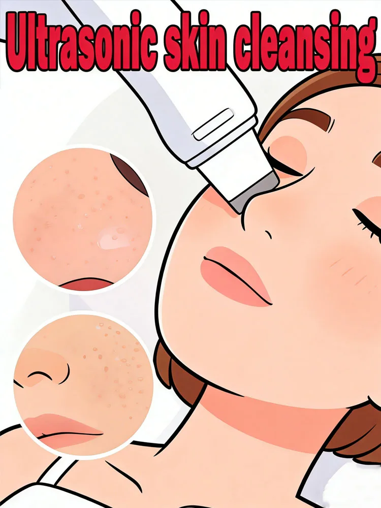 

Ultrasonic facial cleansing device for blackhead removal, deep ion cleansing of the face, 3 modes.