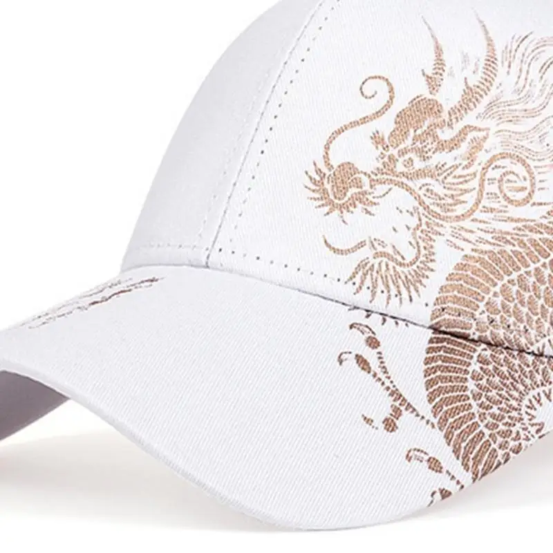 652F قبعة بيسبول عصرية قبعة الشمس الرائعة للنساء والرجال قبعات خارجية ديكورات تنين