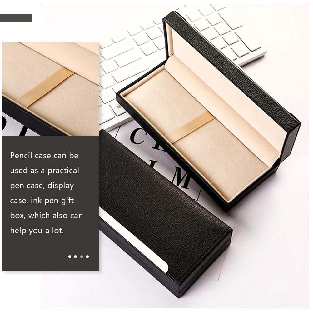Single Fountain Pen Case Premium PU Gift Box for Ink Pen Anti-Scratch Portable Storage Display Case for Office School Business