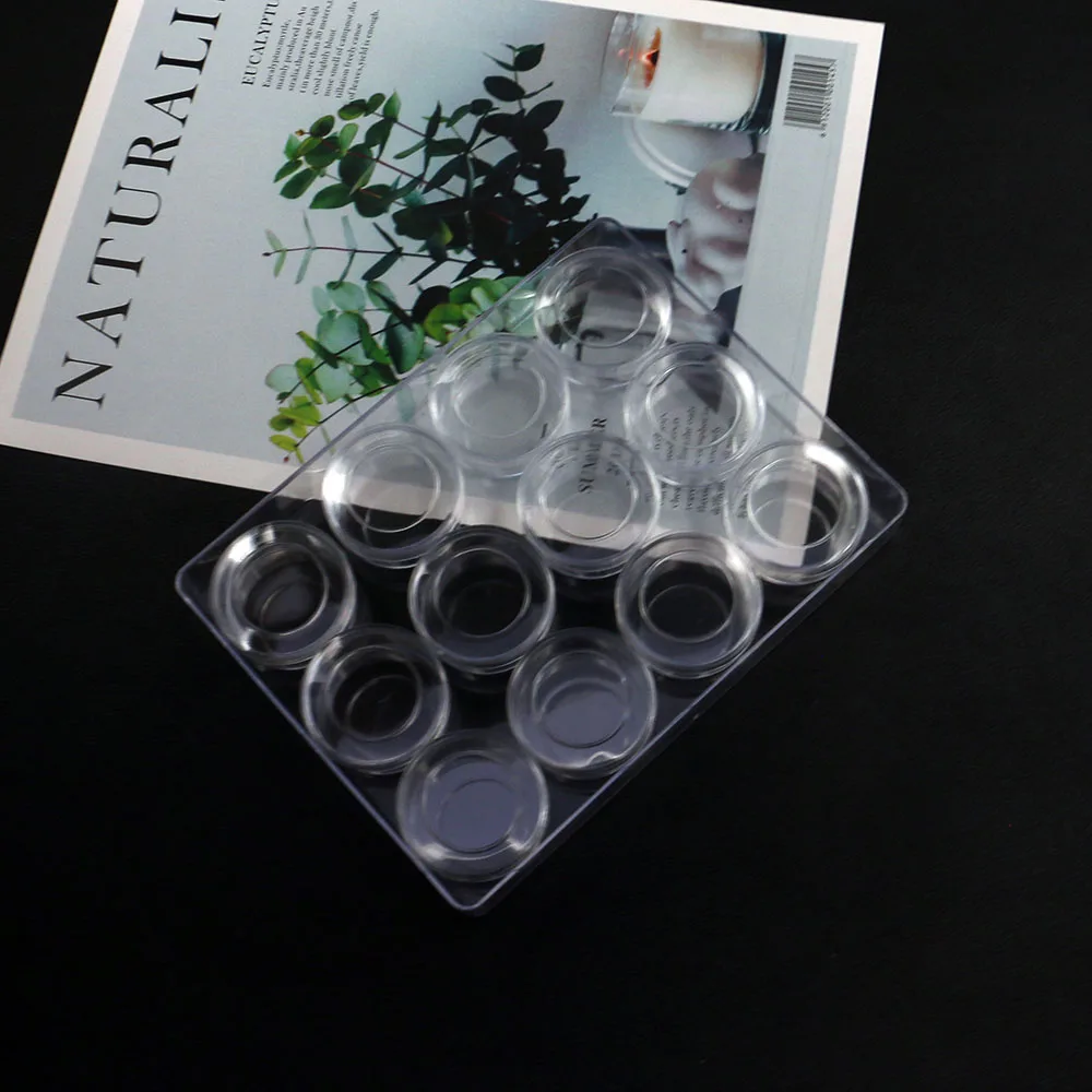 Creative Geometric Rectangular Round Transparent Plastic Jewelry Storage Box Compartmentalized Organizer for Accessories
