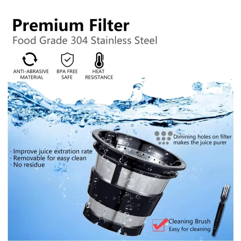 고품질 상업용 영양 과일 채소 저속 착즙기 전기 맞춤형 로고 스테인리스 스틸