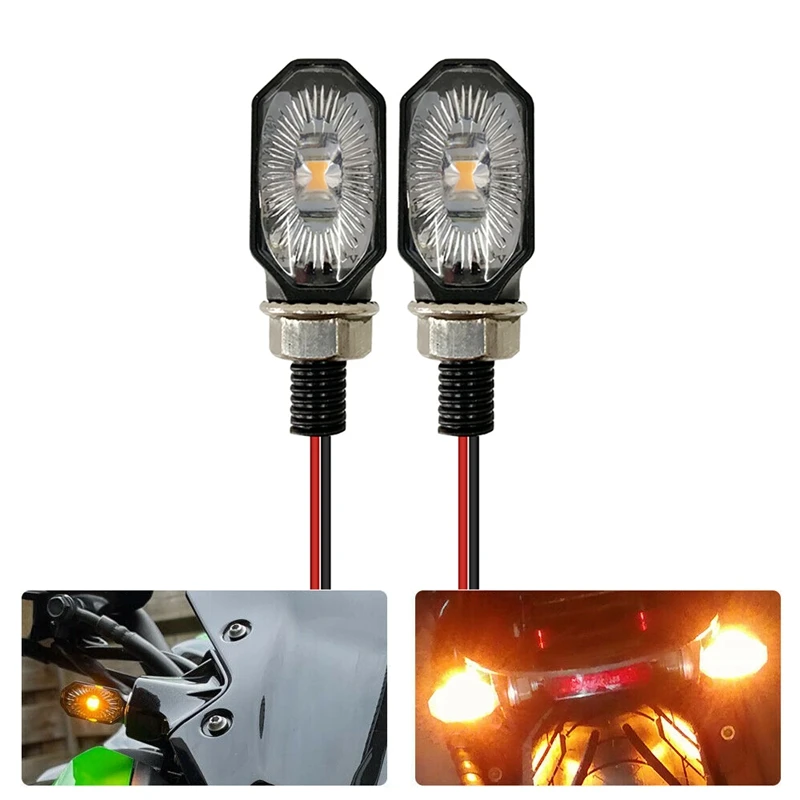 2PCS Universal Mini Motorcycle Turn Signal Flashers Plastic Refitting Accessories Easy Installation For Suzuki Honda