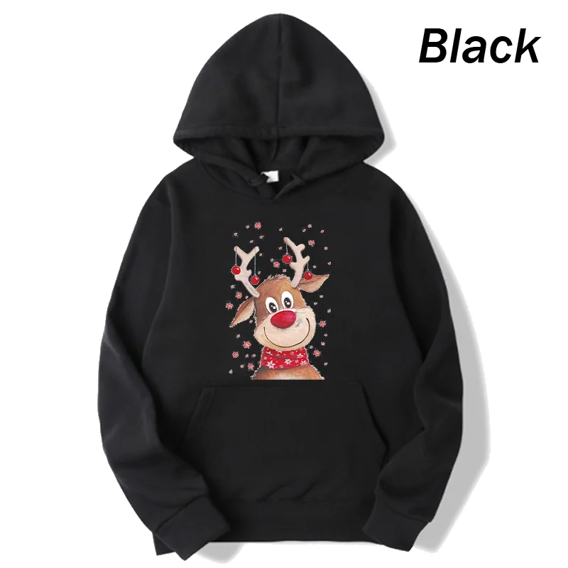 Women\'s Elk Print Sweatshirt Christmas Novelty Christmas Sweater Top Long Sleeve Round Neck Casual Pullover