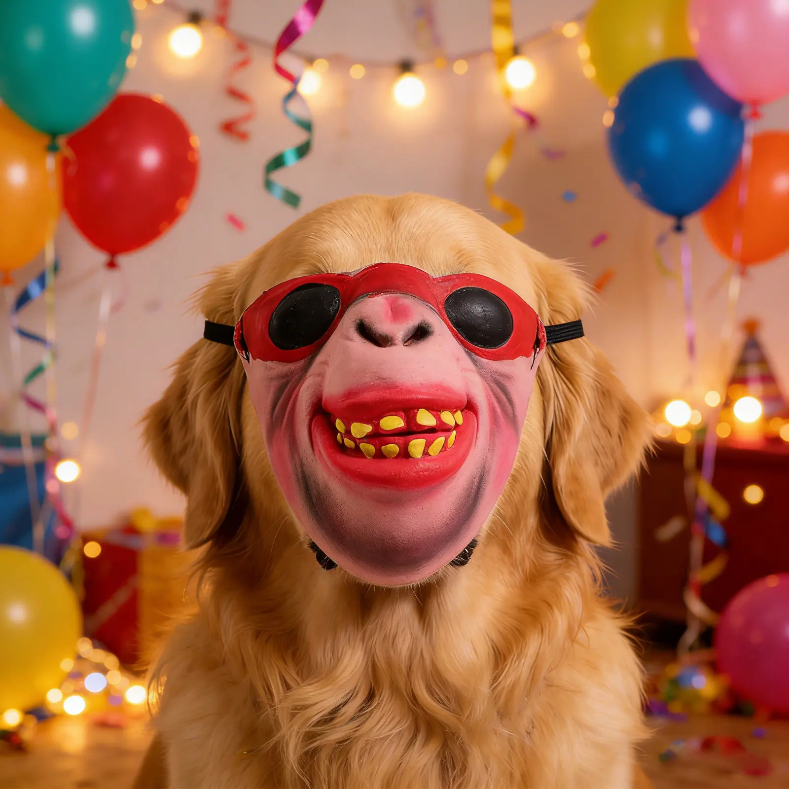 

Забавная маска-намордник для собак, костюм для маленьких собак на Хэллоуин, карнавал, латексная маска животного, удобная и надежная фиксация, забавная.