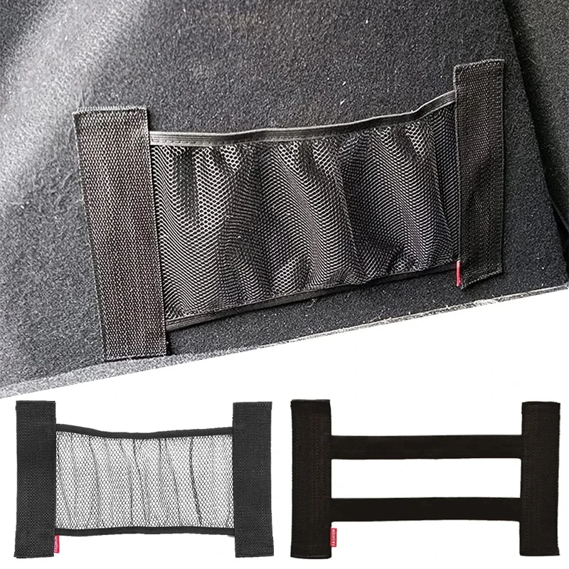 1/2 Peças de Tiras Elásticas de Fixação para Porta-Malas de Carro, Organizador Interno Automotivo, Bolsa de Rede para Armazenamento de Extintor, Bolsa de Fixação para Encosto de Banco Automotivo