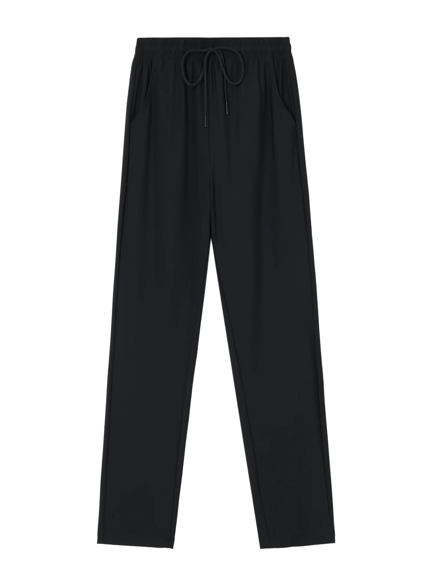 Eisseidenhose für Damen, Sommer, dünn, weites Bein, lockere Passform, Qui Dry, Sport, Neun-Punkt-Hose, drapiert, gerader Schnitt, Übergröße, lässige S...