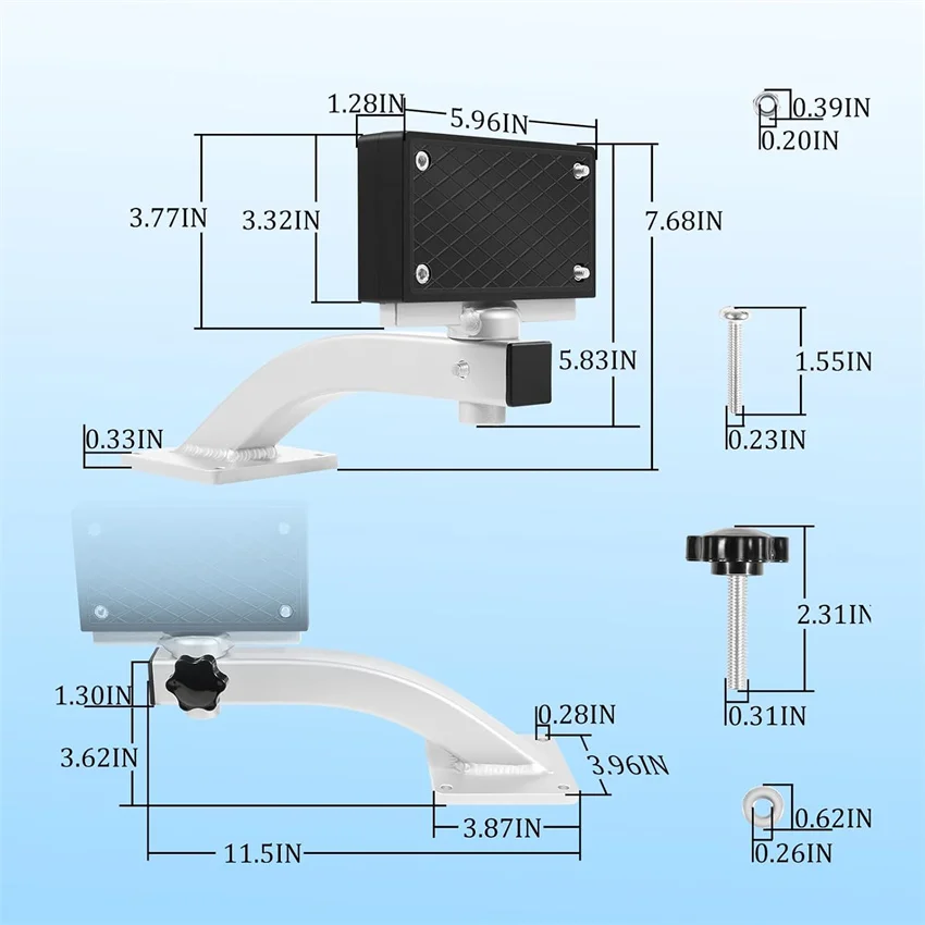 ANX Aluminium-Klemmhalterung für Trolling-Motor, 90 ° Verstellbar für Kajak, Kanu, Jon-Boot, Skiff, max. 36 lbs Schub, robust, gut verschweißt – Detail 6